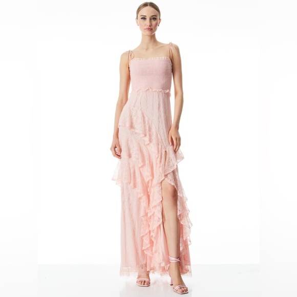 Alice & Olivia Jocelyn Ruffle Maxi Dress - Picture 2 of 6